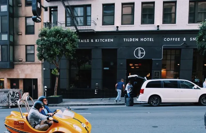 The Tilden Hotel, a 1928 Art Deco building on Taylor Street in San Francisco